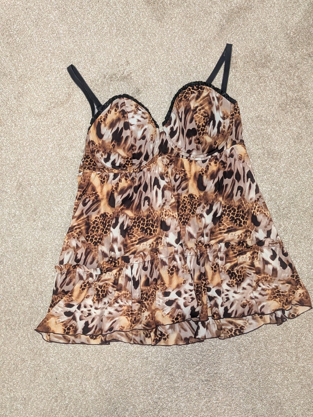 Smart And Sexy Animal Print Babydoll 42D